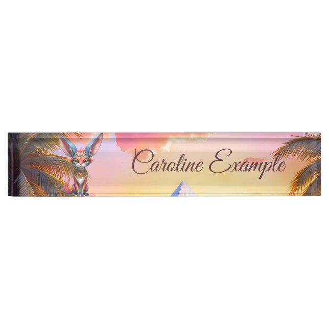 Sacred Desert Guardian  Desk Name Plate (Front)