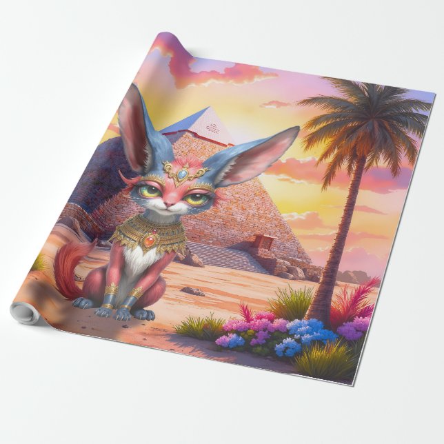 Sacred Desert Guardian Wrapping Paper (Unrolled)