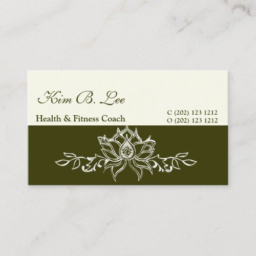 Sacred Modern Artistic White Lotus Business Card