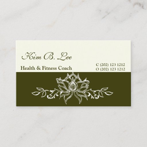 Customizable Sacred Modern Artistic White Lotus Business Card
