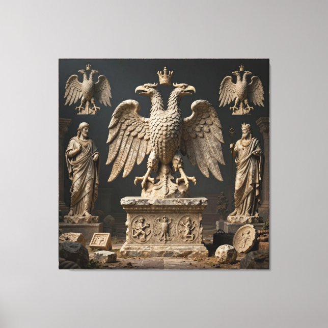 Sacred Double-Headed Eagle Relic Canvas Print (Front)