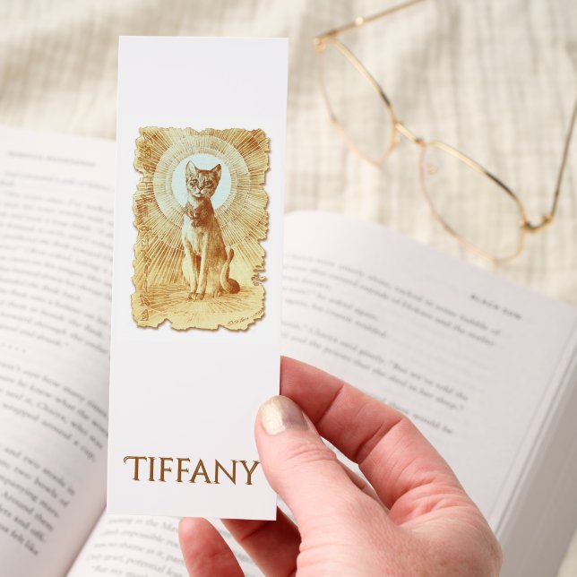 Sacred Egyptian Royal Cat Personalized  Bookmarks (Hand)
