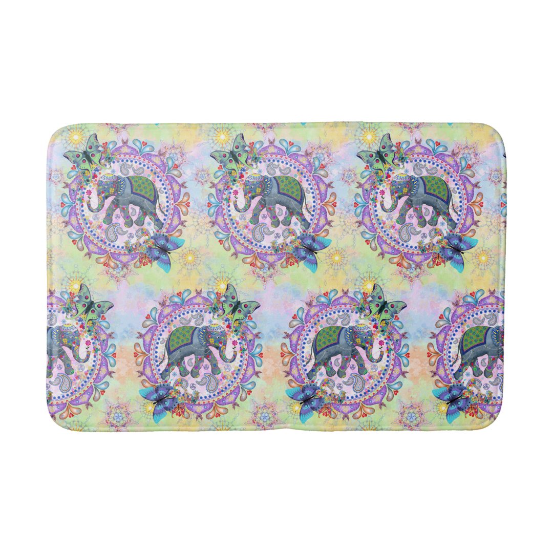 Sacred Elephant Bath Mat Zazzle