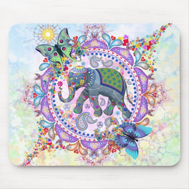Sacred Elephant Mouse Pad (Front)