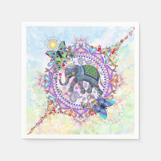 Sacred Elephant Napkins (Front)