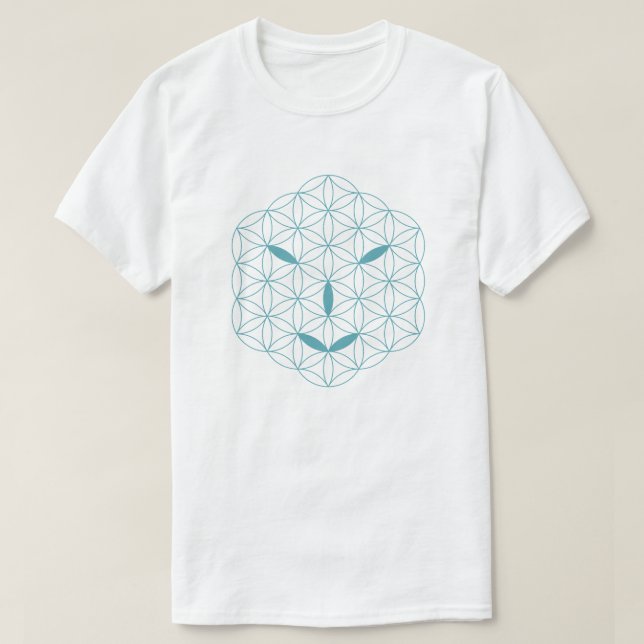 Sacred face - Arcturian 02, Sea Green-Tr. T-Shirt (Design Front)
