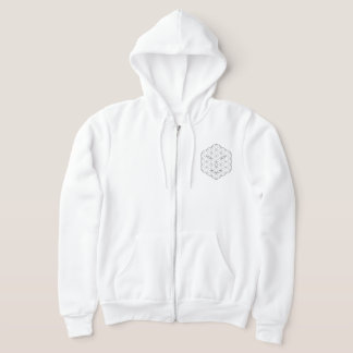 Sacred face - Arcturian, Bl-Wh. Hoodie