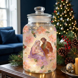 Sacred Family Nativity Winter Poinsettia TMF26 Tissue Paper