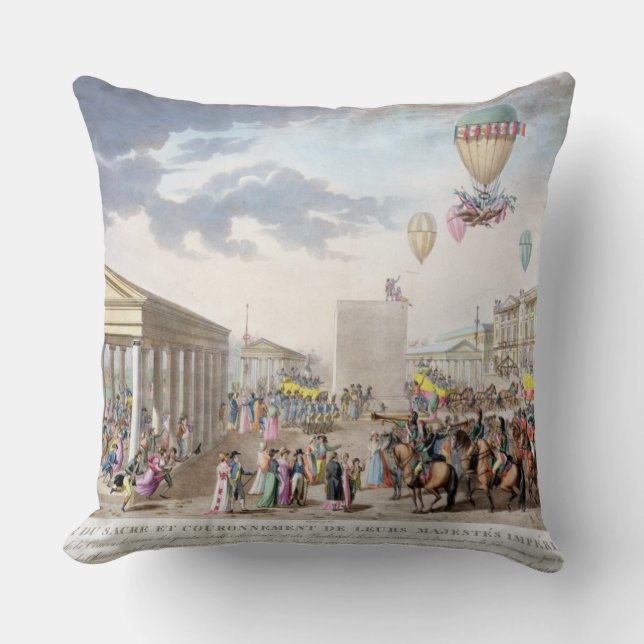 Sacred Festival and Coronation of their Imperial M Throw Pillow (Front)