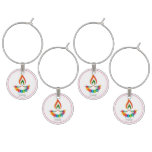 Sacred Flame Rising Diwali Wine Charm