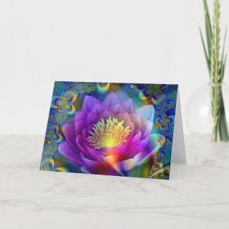 Sacred flower of Peace and Love Holiday Card