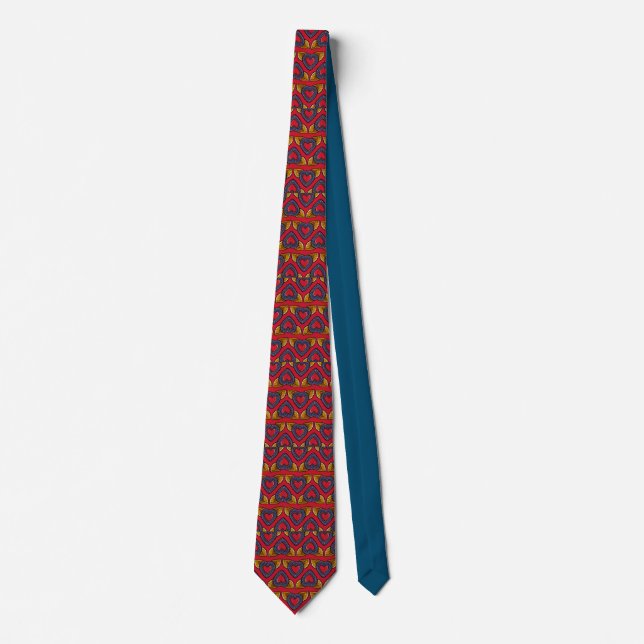 Sacred Flying Hearts - Mexican inspired design Neck Tie (Front)
