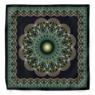 Sacred fractal fairy framed pattern bandana