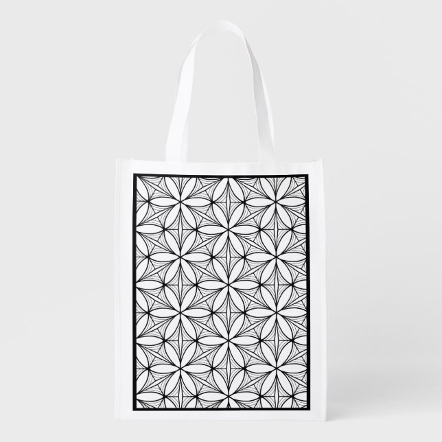 Sacred Geometry Adult Coloring Art Supplies Bag (Front)