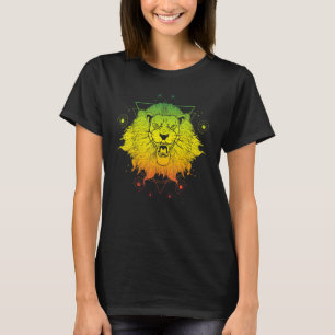 Sacred Geometry Africa Safari Zoo Animal Lion T-Shirt
