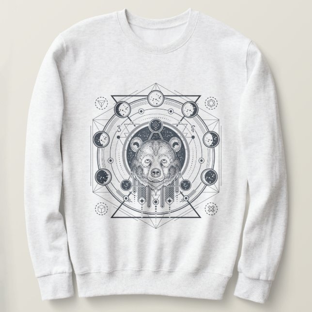 Sacred Geometry Bear Sweatshirt (Design Front)