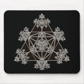 Sacred Geometry: Black Triangles: Mousepad
