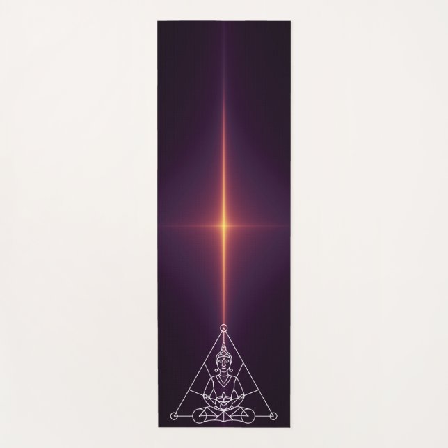 Sacred Geometry Buddha Yoga Mat (Front)
