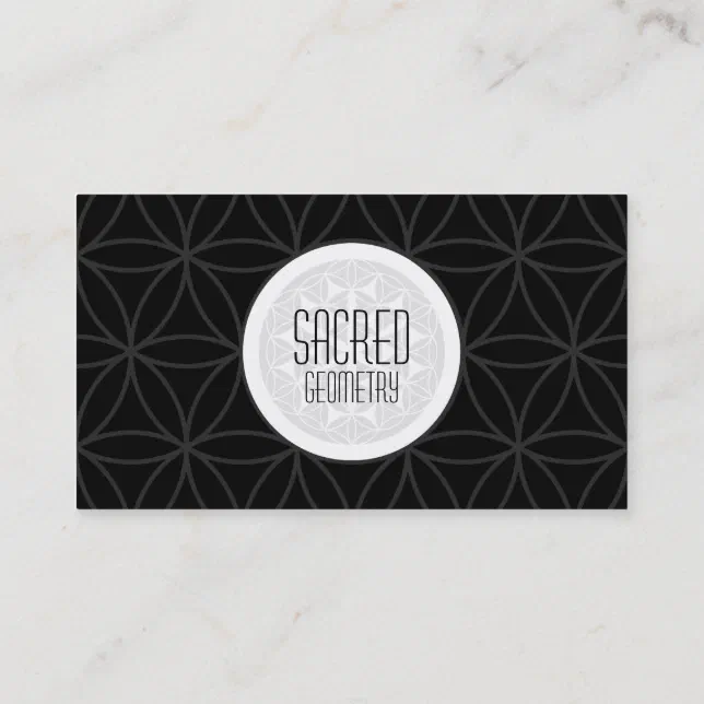 sacred geometry business card | Zazzle