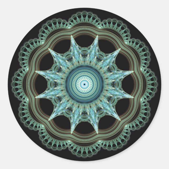 Sacred Geometry Classic Round Sticker (Front)
