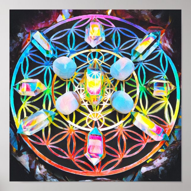 Sacred Geometry Crystal Poster (Front)