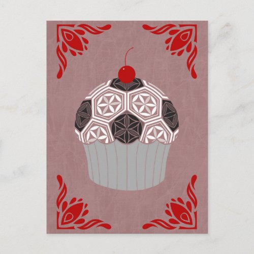 sacred geometry cupcake postcard