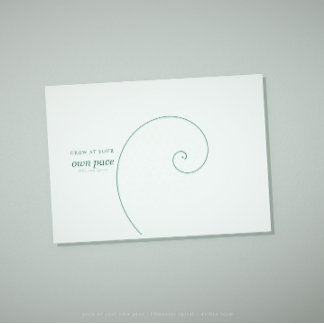 Sacred geometry encouragement card · grow at pace