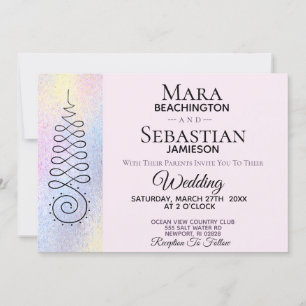 *~* Sacred Geometry Enlightenment Pastel Wedding Invitation