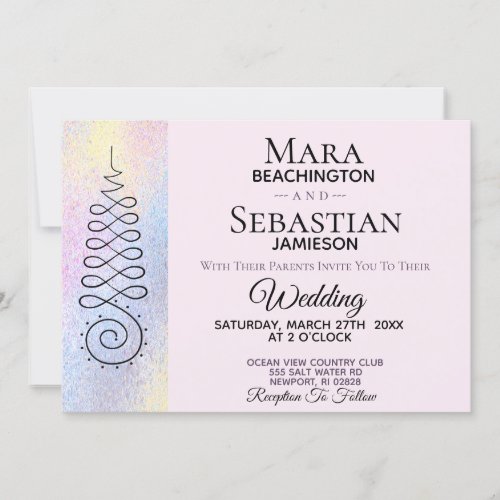  Sacred Geometry Enlightenment Pastel Wedding Invitation