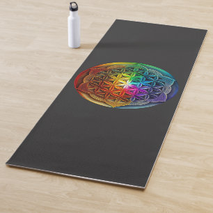 Sacred Geometry Flower Of Life Chakra Meditation Yoga Mat