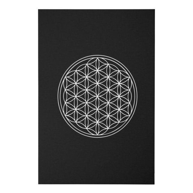 Sacred Geometry - Flower of Life Faux Canvas Print (Front)