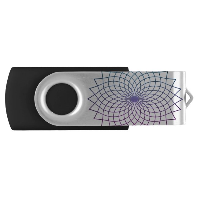 Sacred Geometry Flower of Life Metatron Lotus Flash Drive (Front)