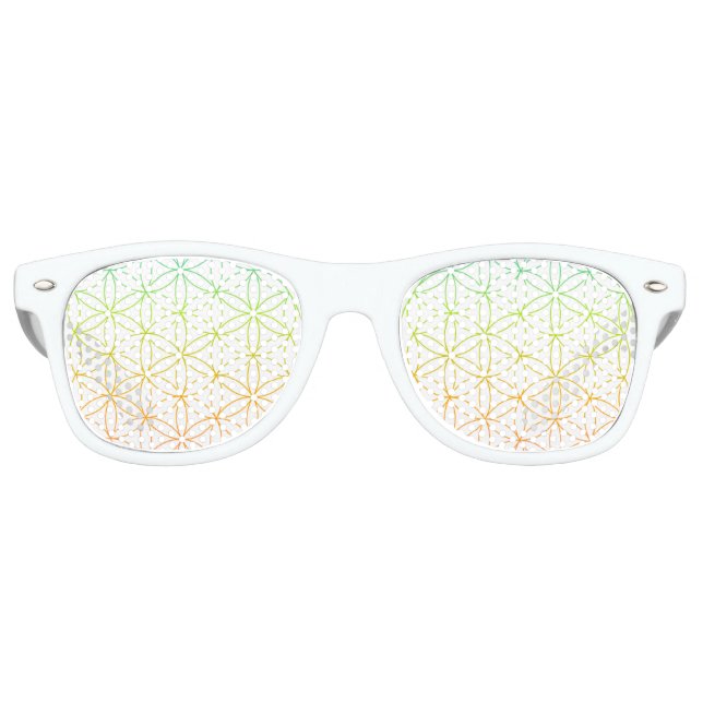 Sacred Geometry Flower Of Life Retro Sunglasses (Front)