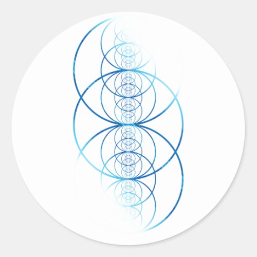 Sacred Geometry Fractal Vesica Picsis Classic Round Sticker