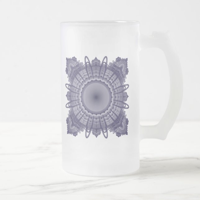 Sacred Geometry Frosted Glass Beer Mug (Right)