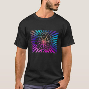 Sacred Geometry Geometric Flower Of Life T-Shirt