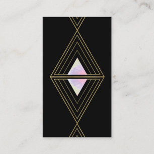 *~* Sacred Geometry Gold Geometric 4 Triangles Business Card