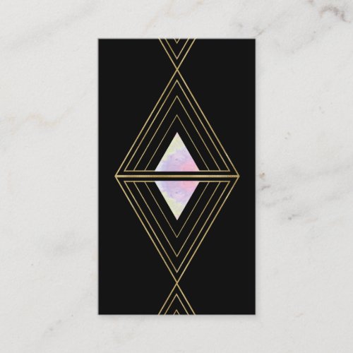  Sacred Geometry Gold Geometric 4 Triangles Business Card
