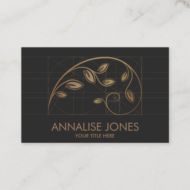 Sacred Geometry  - Golden Spiral Branch Business Card (Front)