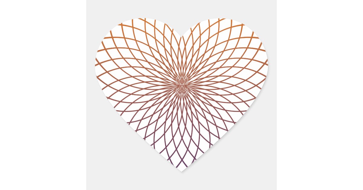 Sacred Geometry Heart Sticker Zazzle