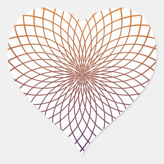 Sacred Geometry Heart Sticker | Zazzle.com