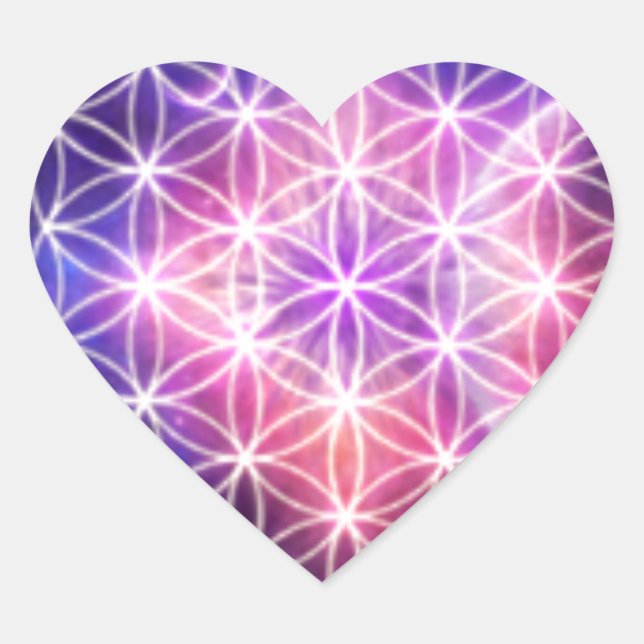sacred geometry heart sticker (Front)