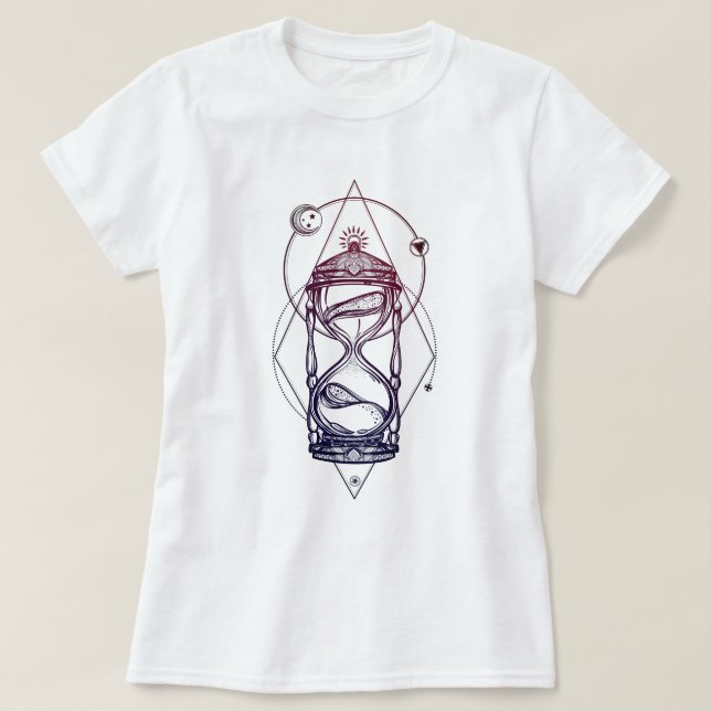 Sacred Geometry Hourglass T-Shirt (Design Front)