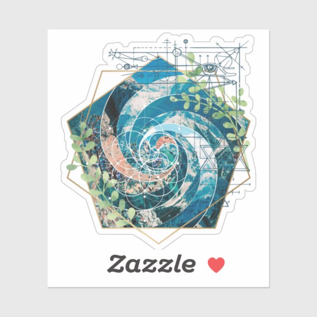 sacred geometry in nature sticker (Sheet)