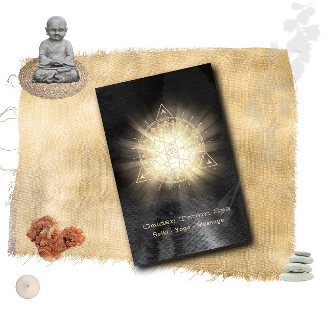 *~* Sacred Geometry Light Rays - Golden Totem Business Card (Creator Uploaded)