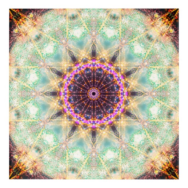 Sacred Geometry Mandala Acrylic Print (Front)