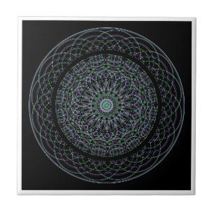 Sacred Geometry Mandala Ceramic Tile