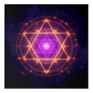 Sacred Geometry Mandala – Light Within the Cosmos Acrylic Print