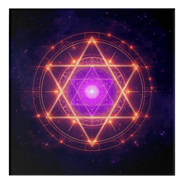Sacred Geometry Mandala – Light Within the Cosmos Acrylic Print (Front)