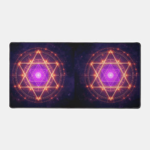 Sacred Geometry Mandala – Light Within the Cosmos Desk Mat